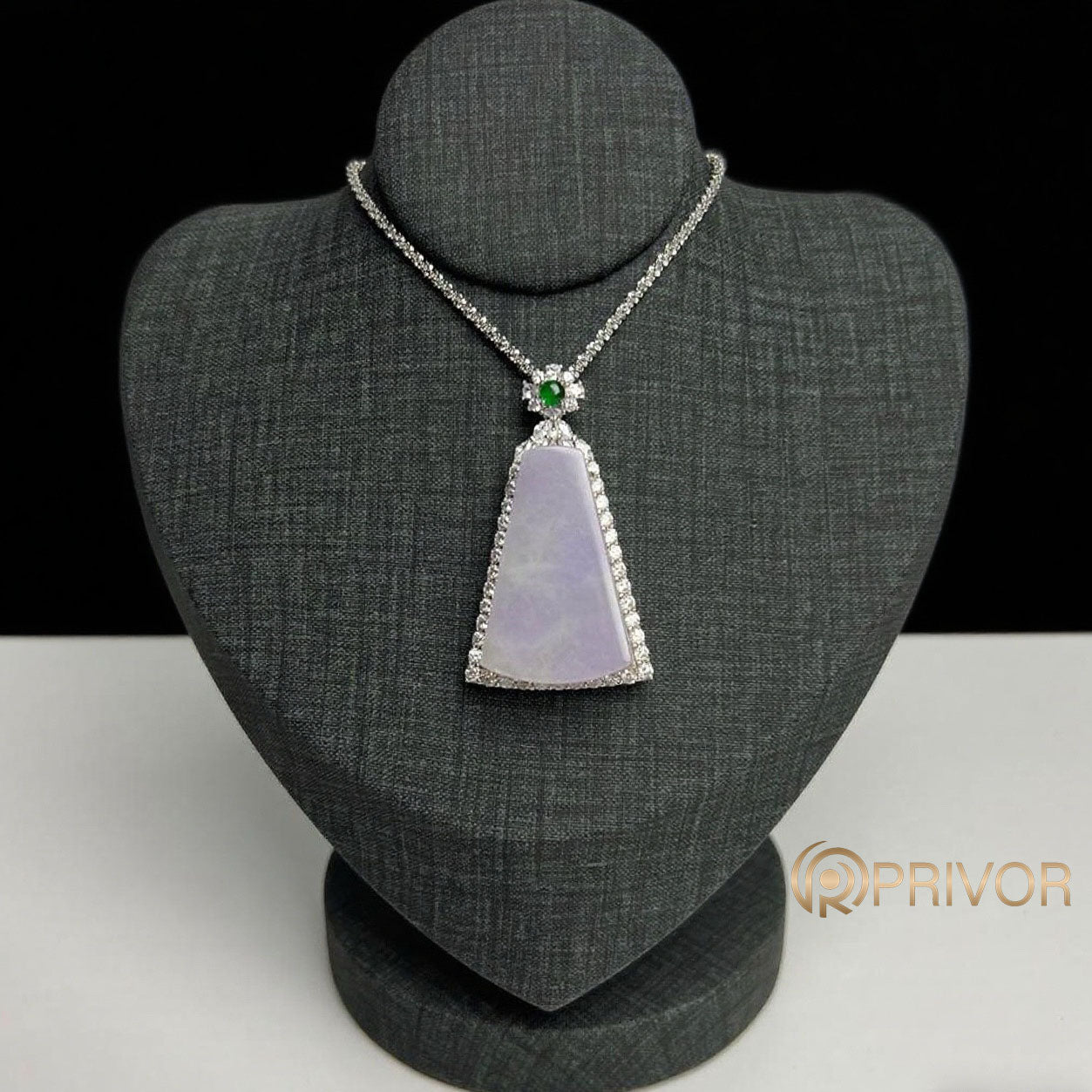 Orchid Tapered Jadeite Pendant