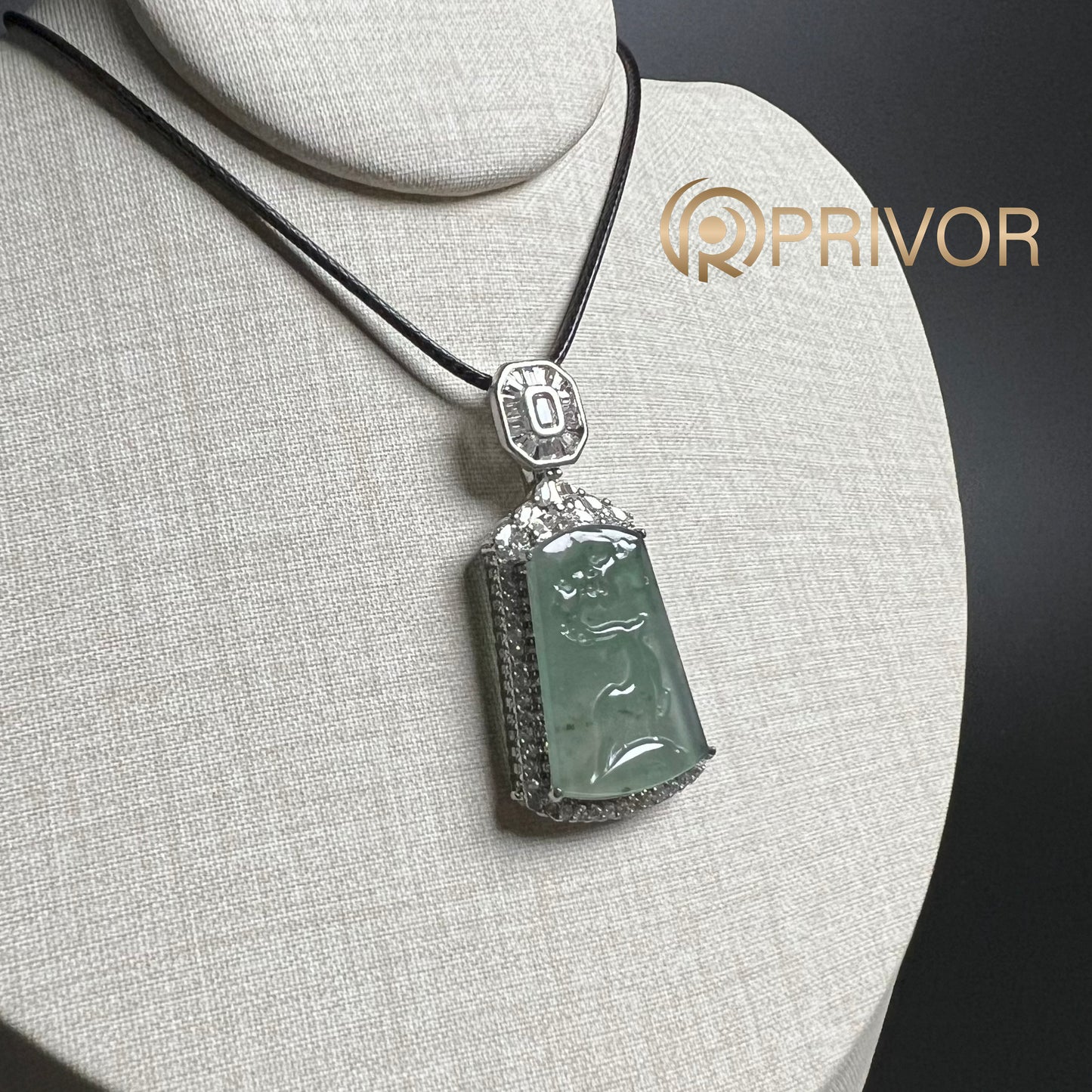 Jadeite Shika Pendant