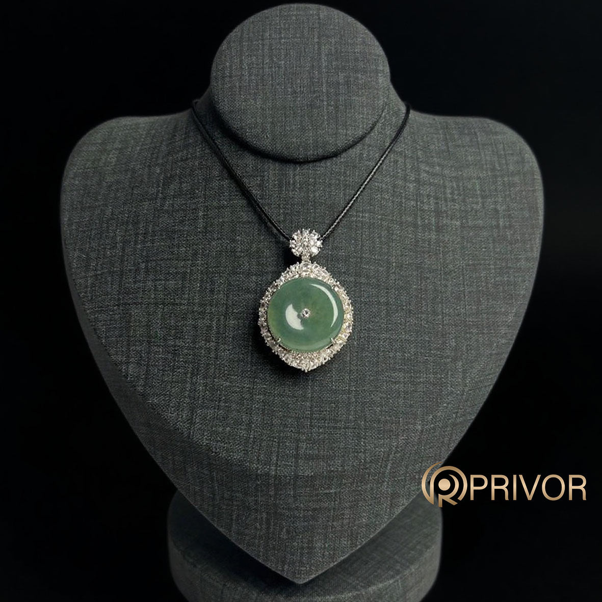 Celeste Jadeite Medallion Pendant