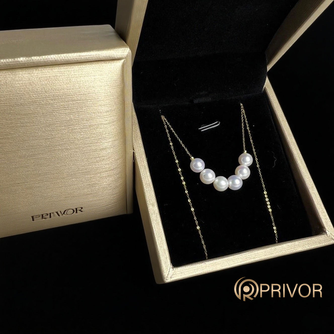 18K Gold AKOYA Pearls Necklace