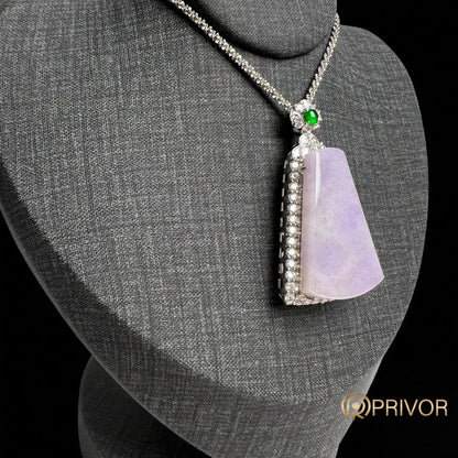 Orchid Tapered Jadeite Pendant