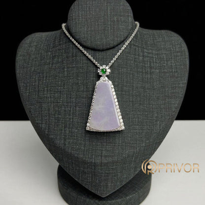 Orchid Tapered Jadeite Pendant
