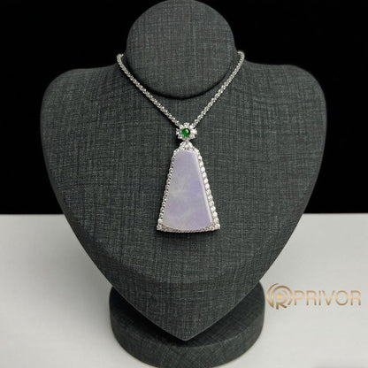 Orchid Tapered Jadeite Pendant