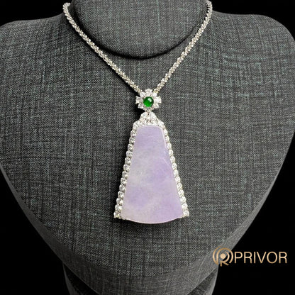 Orchid Tapered Jadeite Pendant
