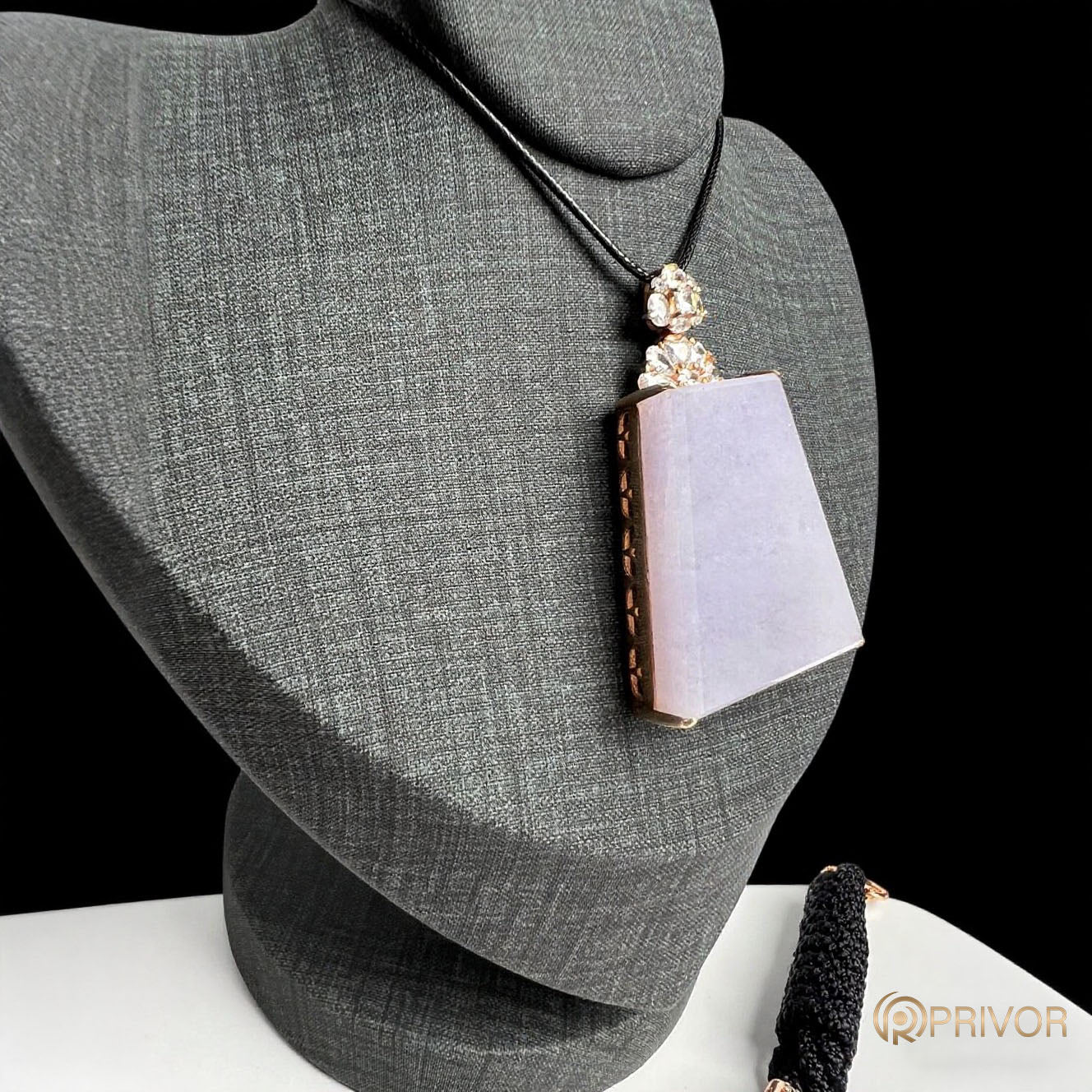 Muse Lavender Ice Jade Pendant (Tapered)