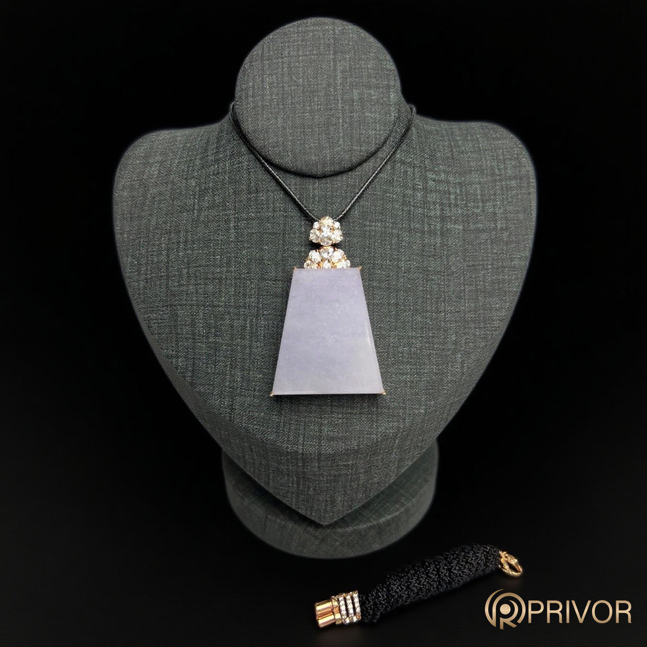 Muse Lavender Ice Jade Pendant (Tapered)