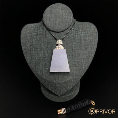 Muse Lavender Ice Jade Pendant (Tapered)