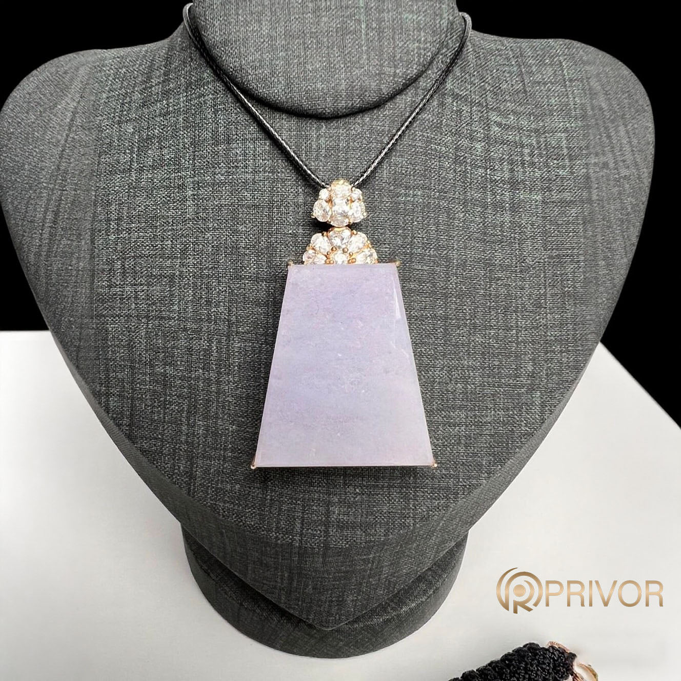 Muse Lavender Ice Jade Pendant (Tapered)
