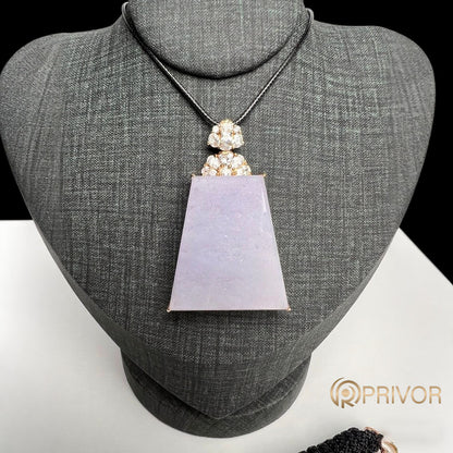 Muse Lavender Ice Jade Pendant (Tapered)