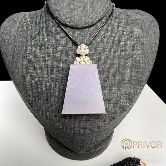 Muse Lavender Ice Jade Pendant (Tapered)