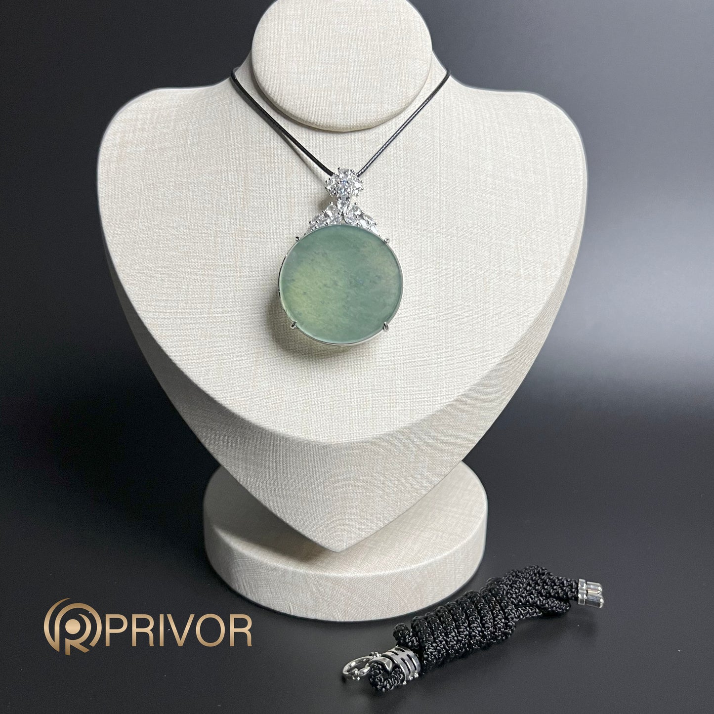 Moonstone Jadeite Pendant