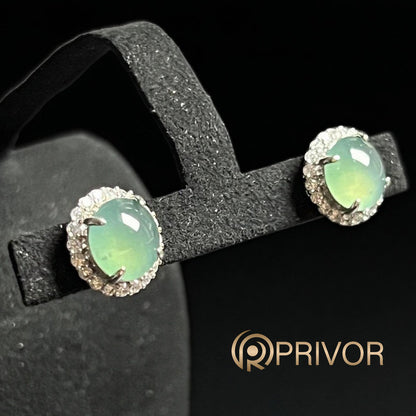 Mint Halo Studs Earrings