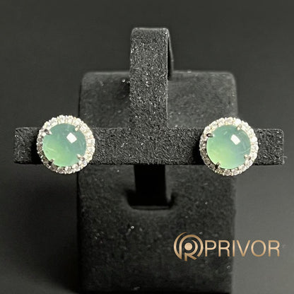Mint Halo Studs Earrings