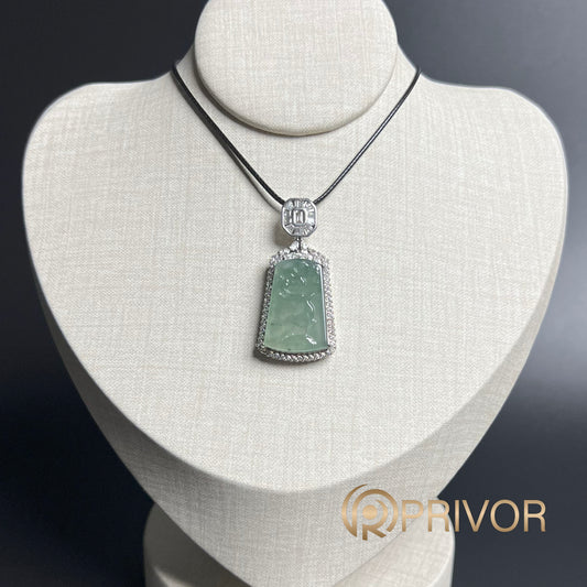 Jadeite Shika Pendant