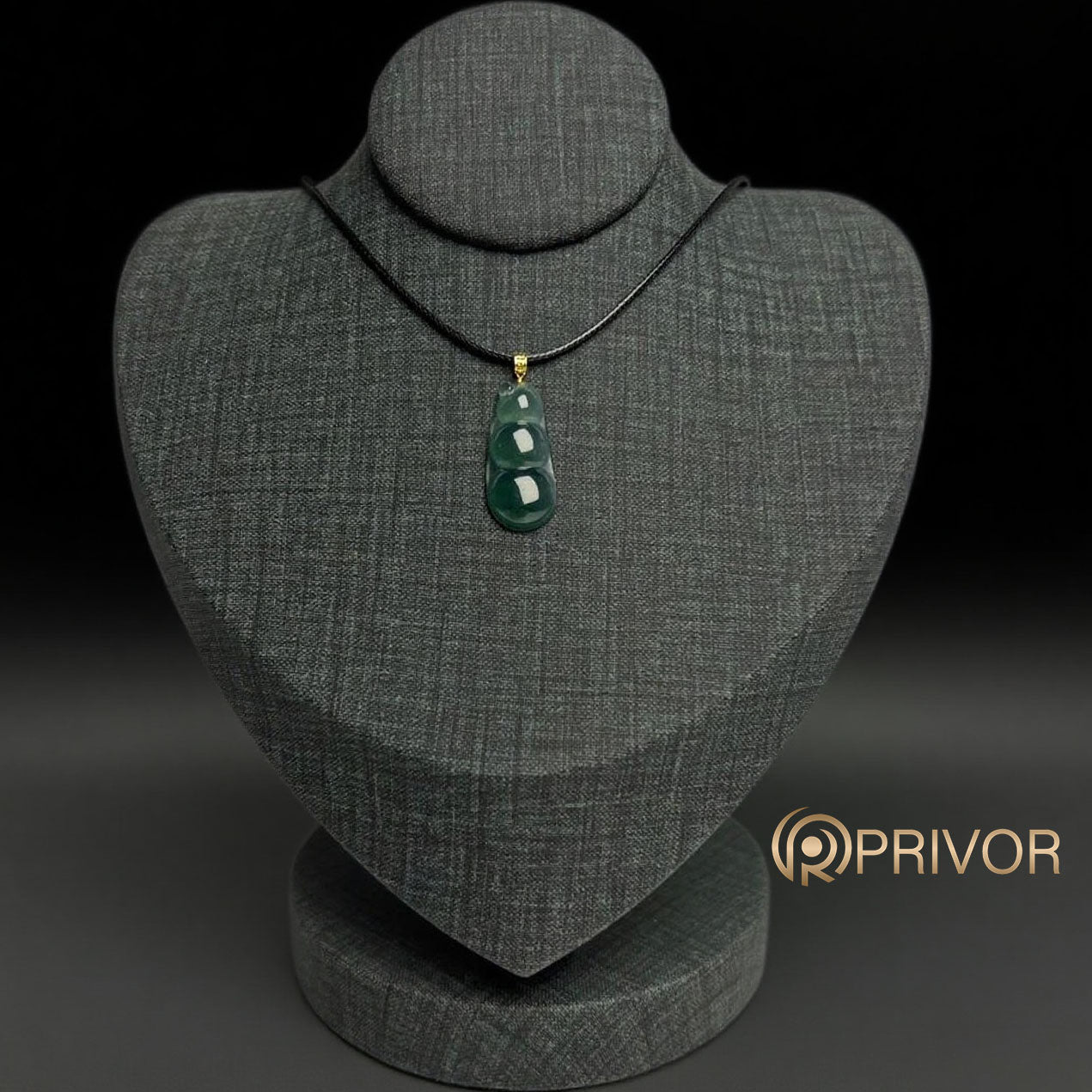 18K Gold Deep Forest Gourd Pendant