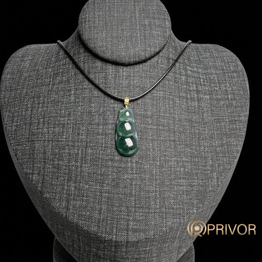 18K Gold Deep Forest Gourd Pendant