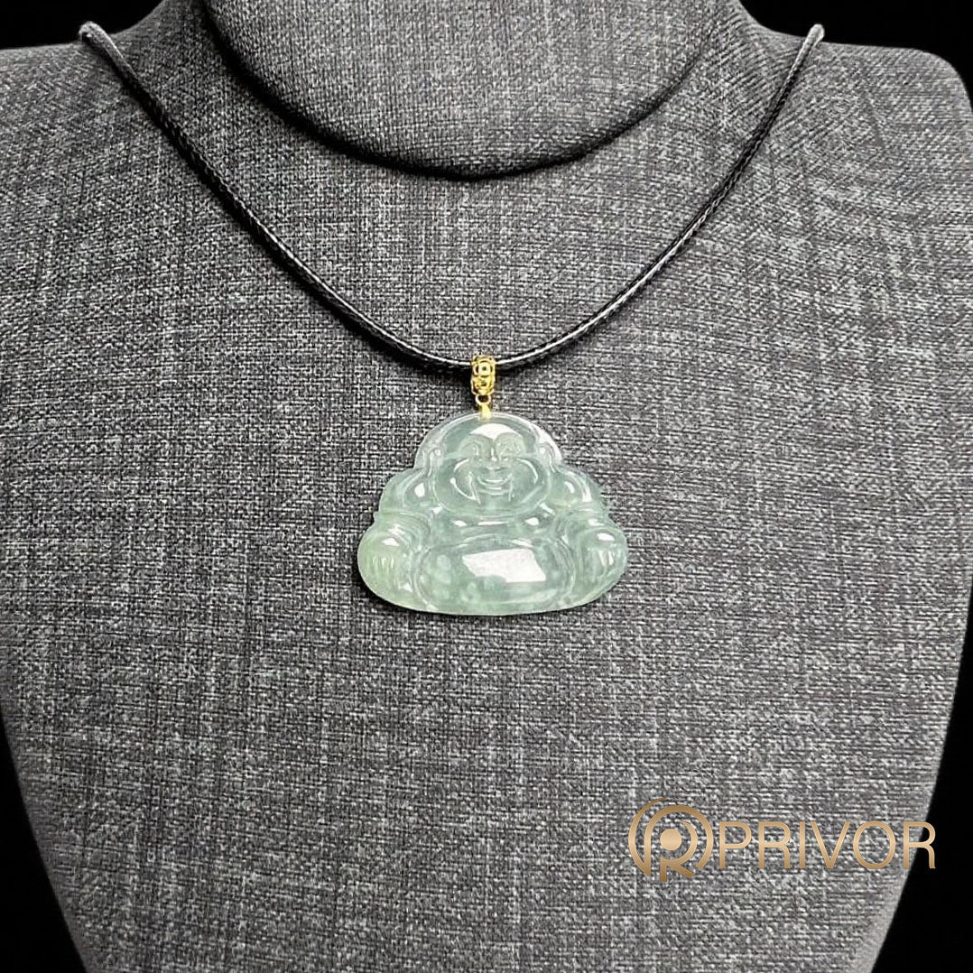 18K Gold Smilling Buddha Charm Pendant