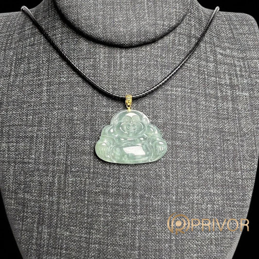 18K Gold Smilling Buddha Charm Pendant