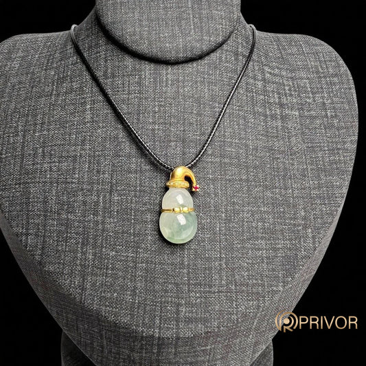 18K Gold Lucky Hat Gourd Pendant