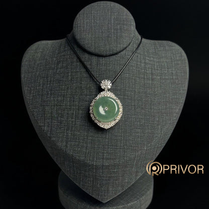 Celeste Jadeite Medallion Pendant