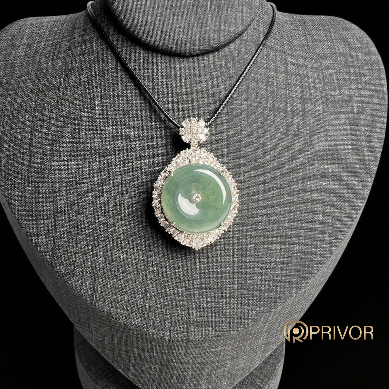 Celeste Jadeite Medallion Pendant