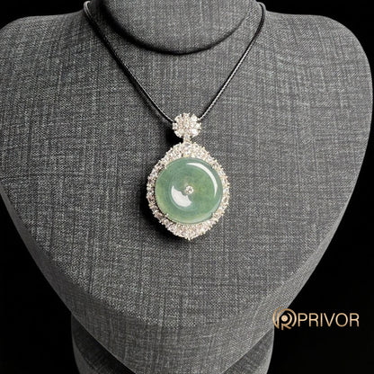 Celeste Jadeite Medallion Pendant