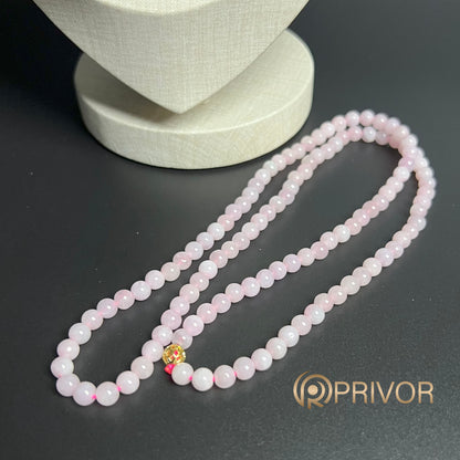 Pinkish Blush Beads Necklace